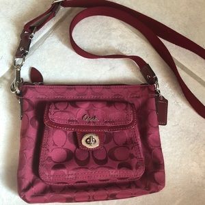 Burgundy Authentic Coach Bag